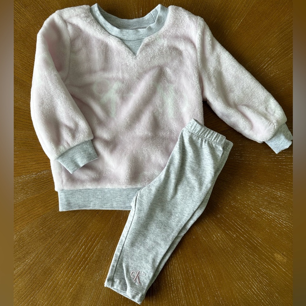 Calvin Klein Jeans Pink and Gray Kids' Sweatsuit